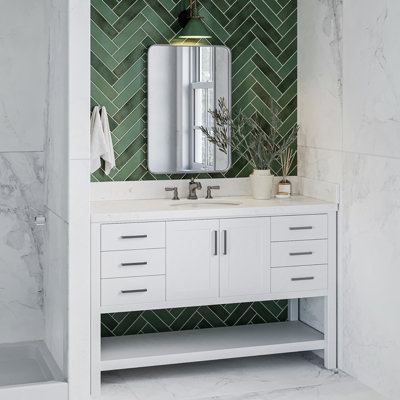Meuble-lavabo simple avec plateau ARIEL Magnolia 54
