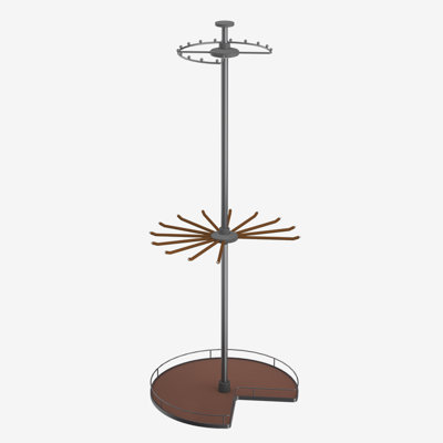 Multi-functional Swivel Closet Organizer, 40kgs Load Capacity, Space-saving Corner Storage Rack