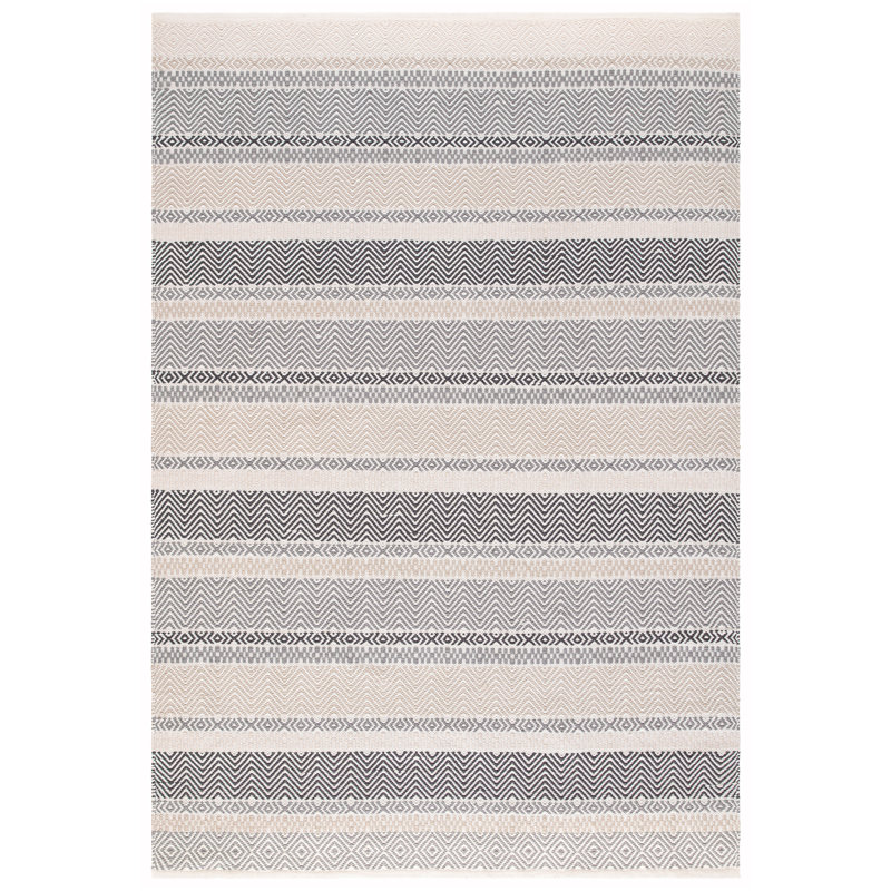 Perrotta Rectangle Striped Hand Woven Kilim Indoor / Outdoor Area Rug, Rectangle 200 x 290cm