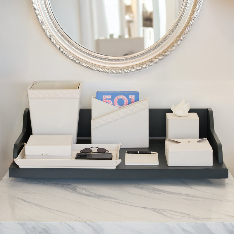 Boîte à bijoux en cuir pour lui, Blanc