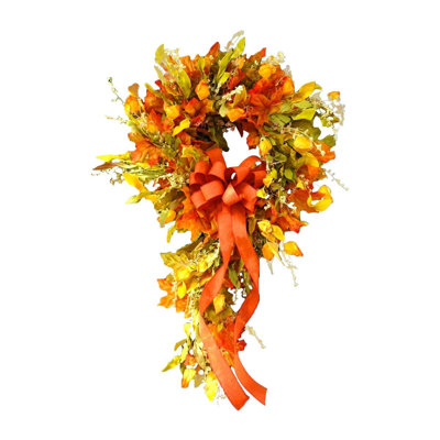 Fall Wreath - Vintage Autumn Maple Leaf Door Hanging Decor