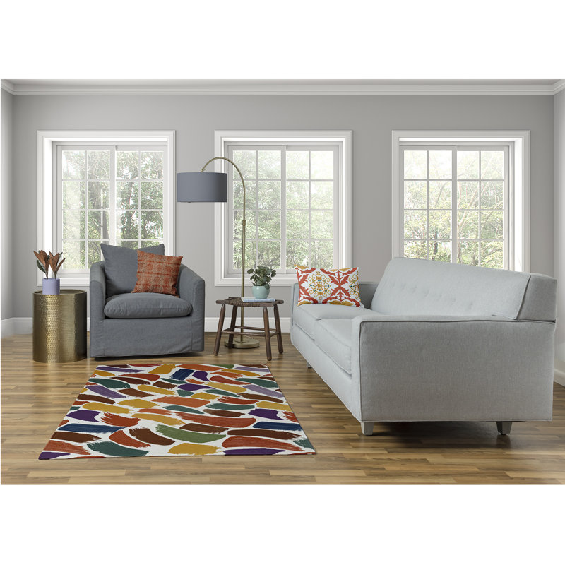 Tapis en chenille Wenstry CRG864OR17, Rectangle 4 pi x 6 pi