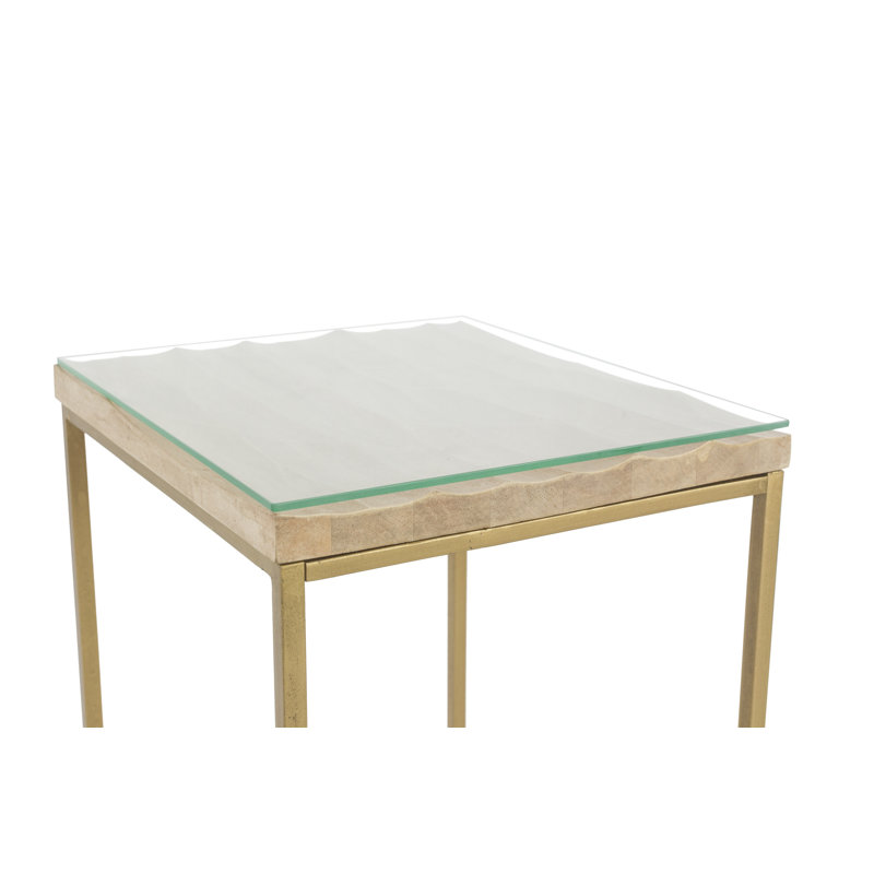 Callendale Frame End Table Built-In Outlets
