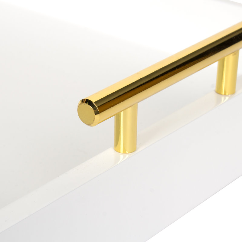 Norvan Tray, White/Gold