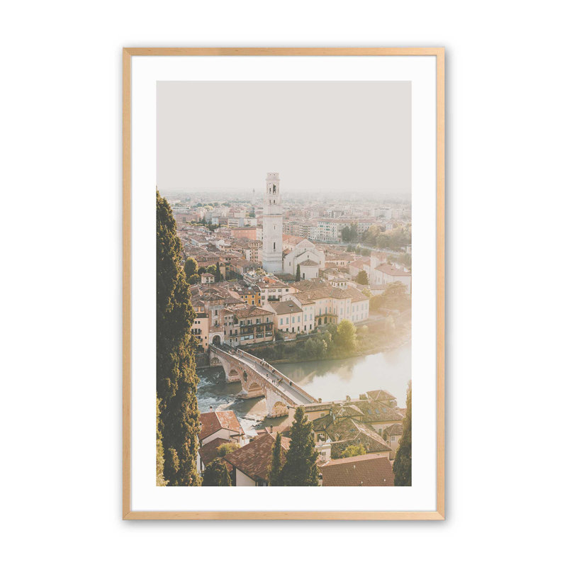 Scène panoramique imprimée, sans cadre, Érable brut encadré, H 17 po x l 13 po x P 1,25 po