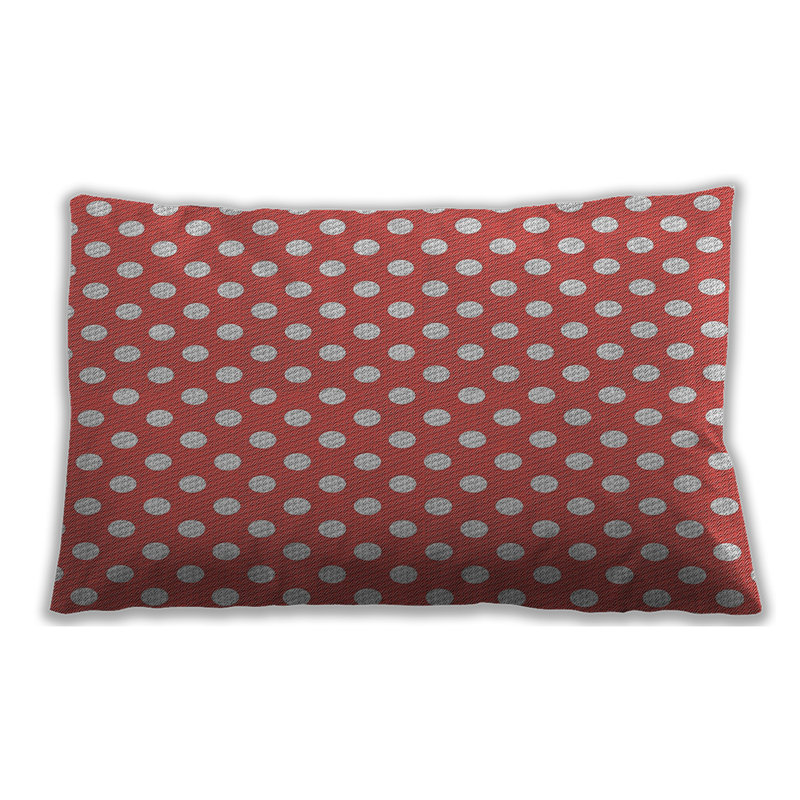 Polka Dots Throw Pillow, Microsuede