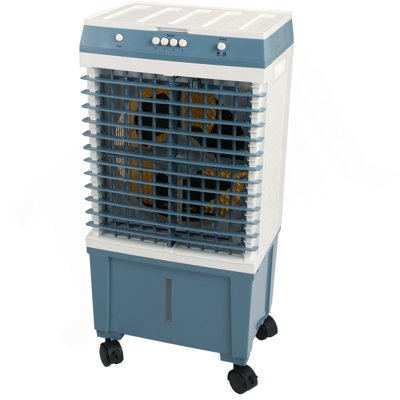Evaporative Cooler, 1400 CFM Air Cooler, 84° Oscillating Swamp Cooler ,5 Gal Portable Air Cooler For 550 Sq.Ft With 3 Speeds Adjustable Control, Indoor Outdoor Use, FCC Listed