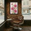 Plantes et fleurs Fleurs roses avec feuilles vertes sur toile-391596811