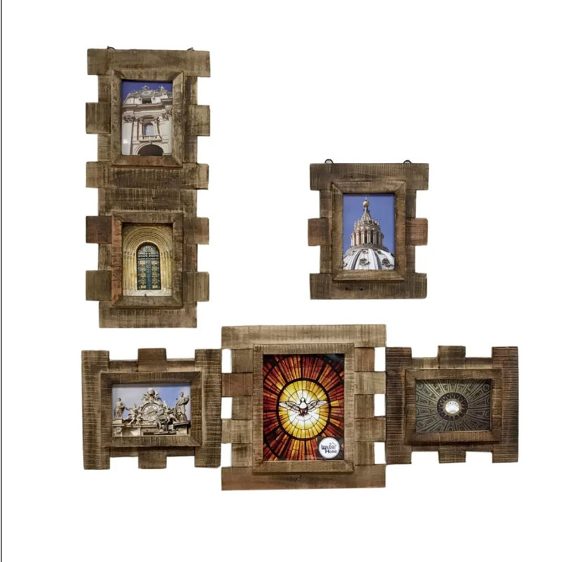 3-Component Cross Wall Frame/Tobacco Finish, Tobacco