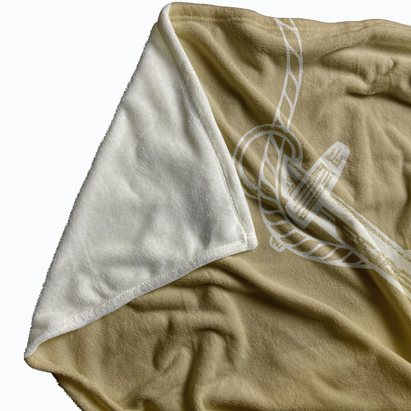 Couverture en molleton Anchored, L 60 po x L 80 po, Taupe