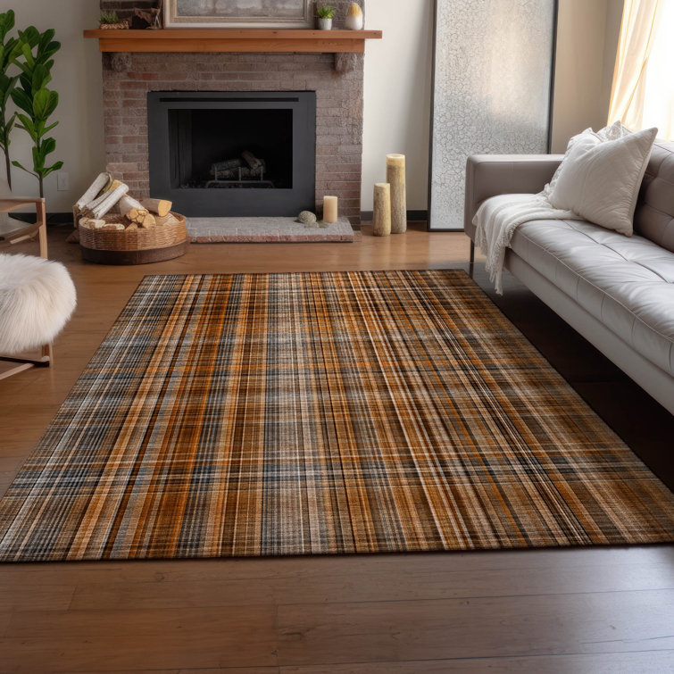 Premium Machine Washable Cerrito AMF541 Terracotta Rug