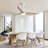   Kemp 56" 3-Solid Wood Blade Propeller Ceiling Fan with Remote Control and LED Light Kit-202757434