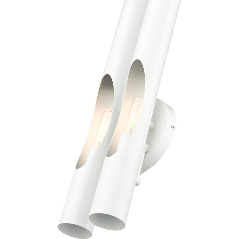 Clearlake Armed Sconce, Shiny White