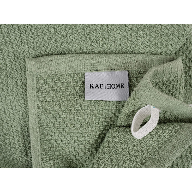 Popcorn Terry Towels, Green