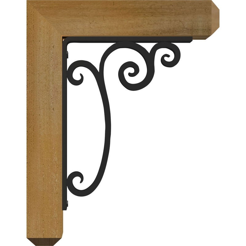 Avery 4" Triple Brace Craftsman Ironcrest Bracket, 14"H x 11 1/2"D, 4"W x 2"T Western Red Cedar (Rough Sawn)