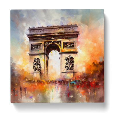 Arc De Triomphe Impressionism No.2 - Wrapped Canvas