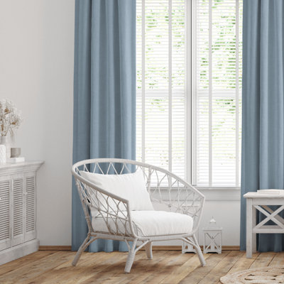 Ensemble de 2 rideaux en coton Shay
