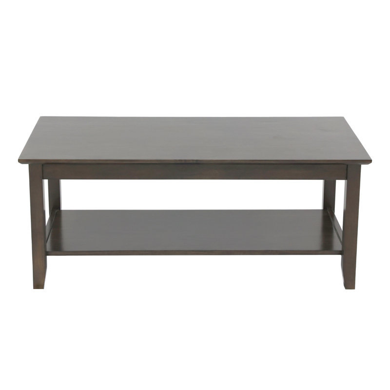 Table basse en bois massif, Bois brun foncé