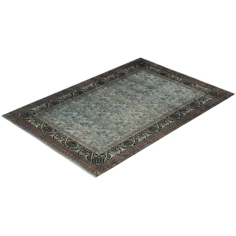 Fine Vibrance One-of-a-Kind 6'3" X 9'1" Hand Knotted Area Rug