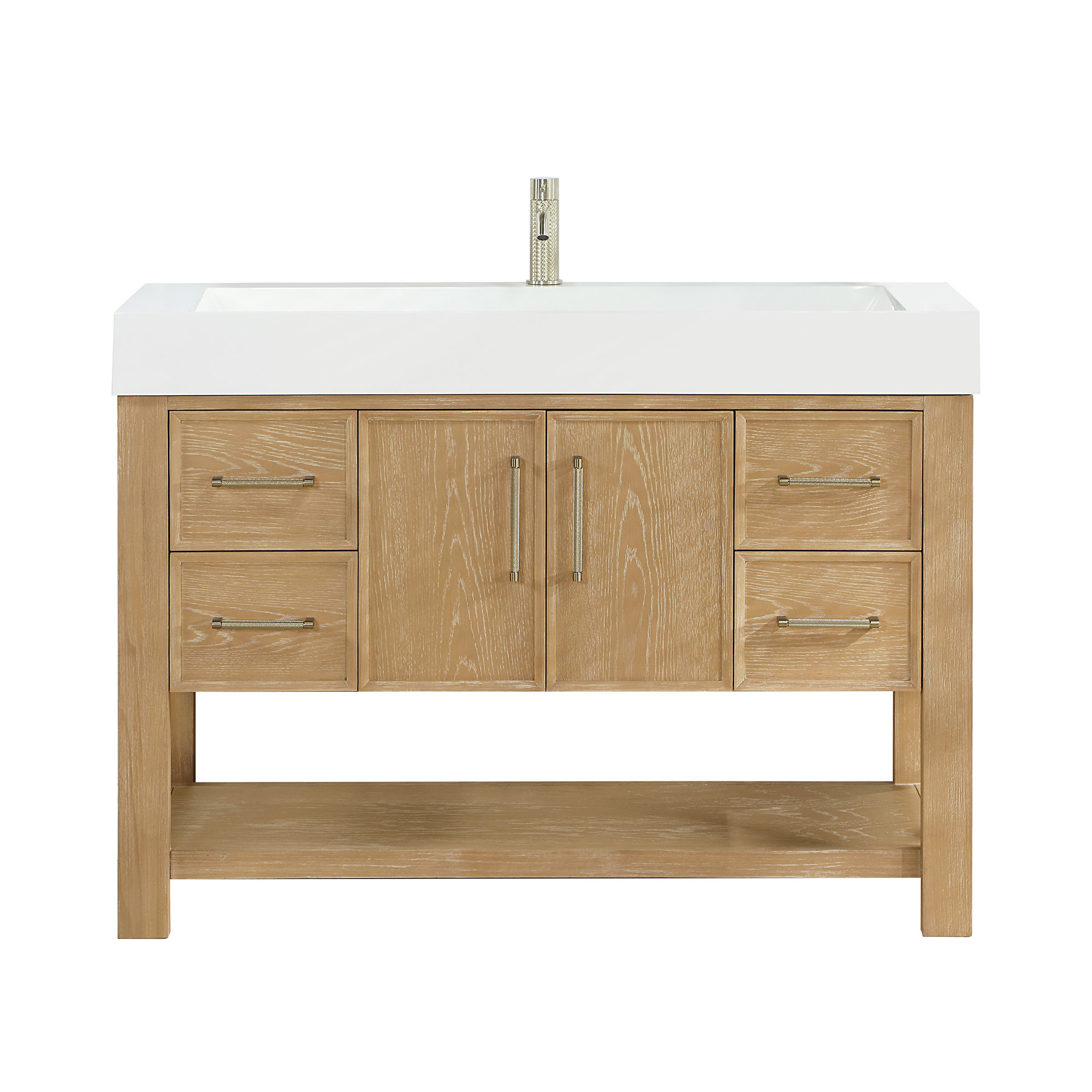 Birch Lane™ Maho 47.4'' Single Bathroom Vanity with Engineered Stone ...