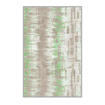 Premium Hall Carpet, 2.6 x 6.6 Feet, 100% Polyester, 0.3 in Pile Height | Antibacterial, Non-Slip Underside, Machine Washable | 3D Digital Print Design, Durable & Stylish for Entryways, Living Rooms & More
