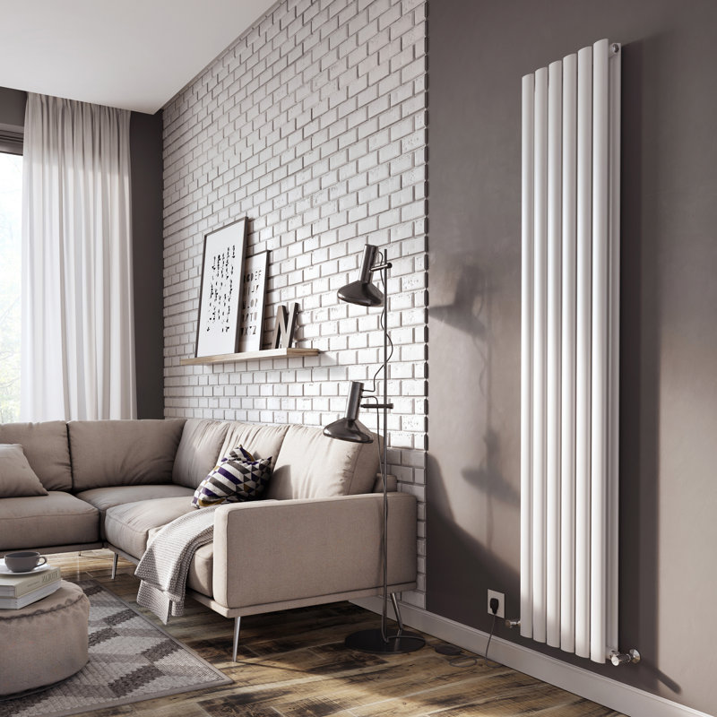 Vertical Flat Panel Radiators, White, 1800mm H x 350mm W