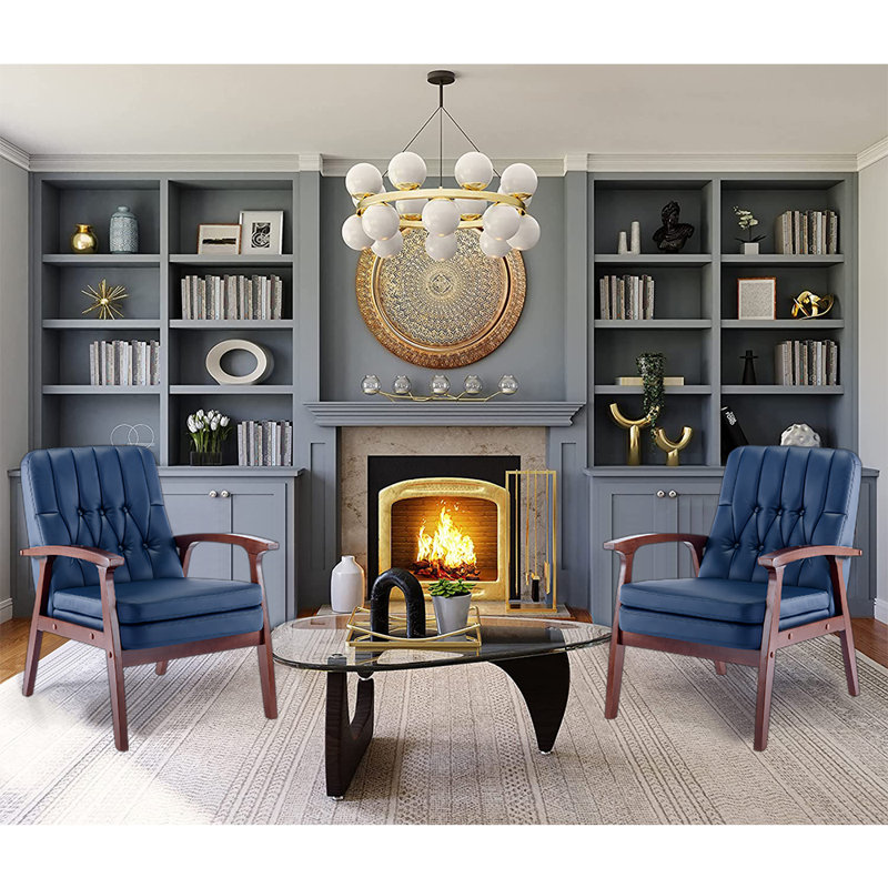 Fauteuil d'appoint 34 po Geise, Bleu marine
