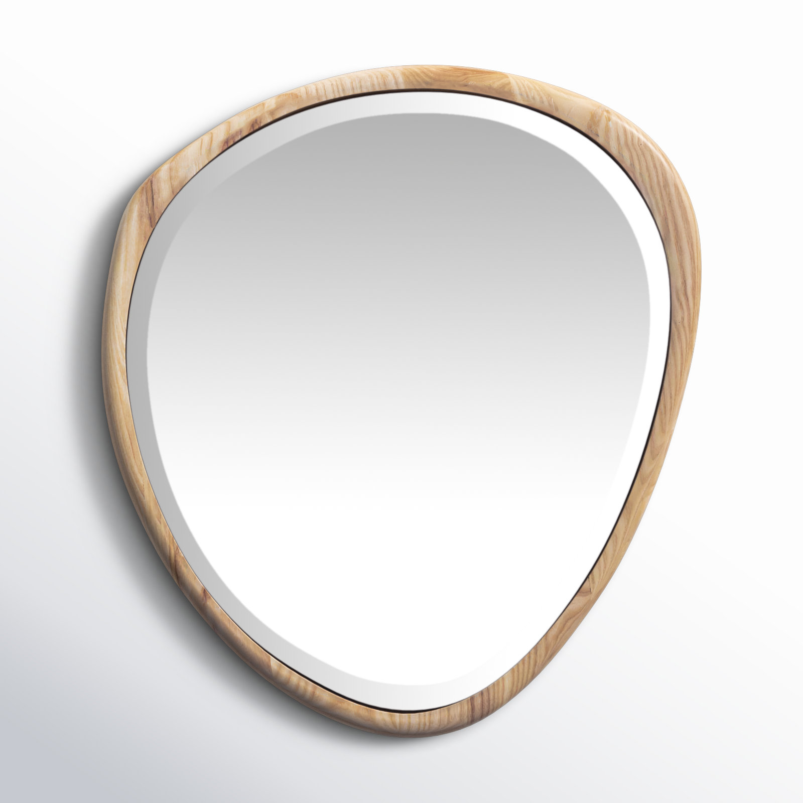 Anthea Solid Wood Asymmetrical Mirror, 22" x 20"