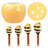 Ceramic Bee And Honeycomb Measuring Spoons Set For Dry Or Liquid With Measuring Cup Set, 4 PCS Kitchen Measuring Baking Spoons Cooking Measuring Spoons