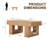 39-Inch Farmhouse Coffee Table – Rectangular Wood Center Table with Thick Top and U-Shaped Base, Mid-Century Modern Design, Easy Assembly
