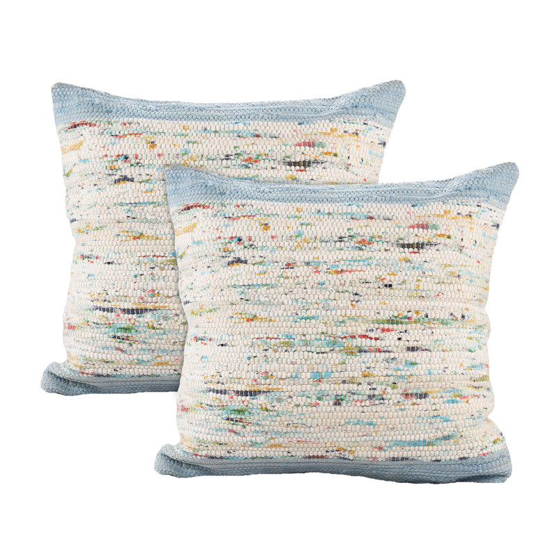 Khadajah Throw Pillow Set of 2, Blue/Multi