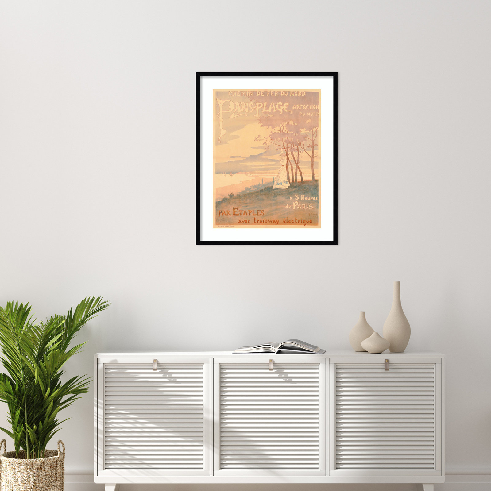 Metro "Poster Advertising Trams" Print, Black, 33" H x 27" W
