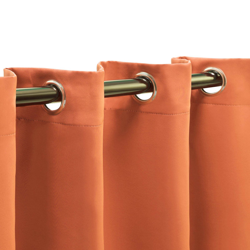  Paire de rideaux obscurcissant en polyester Trixie Millendon, Orange, L 52 po x L 72 po