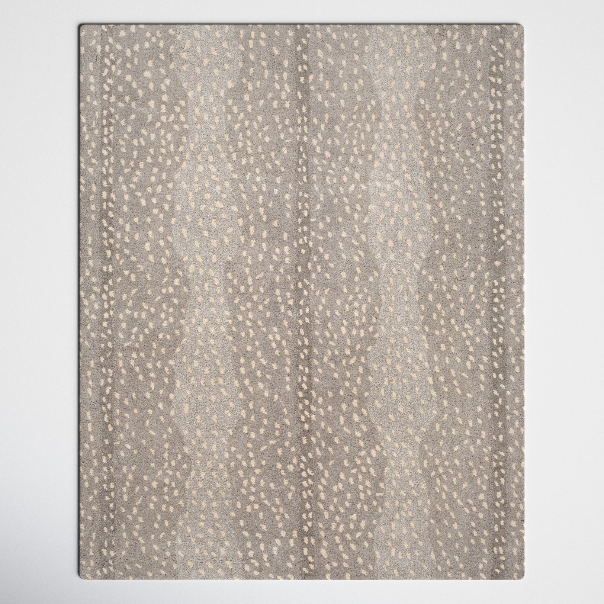 Joss & Main Rimma Animal Print Handmade Tufted Wool Light Gray/Taupe Area Rug Rug Size: Rectangle 8'10 x 12