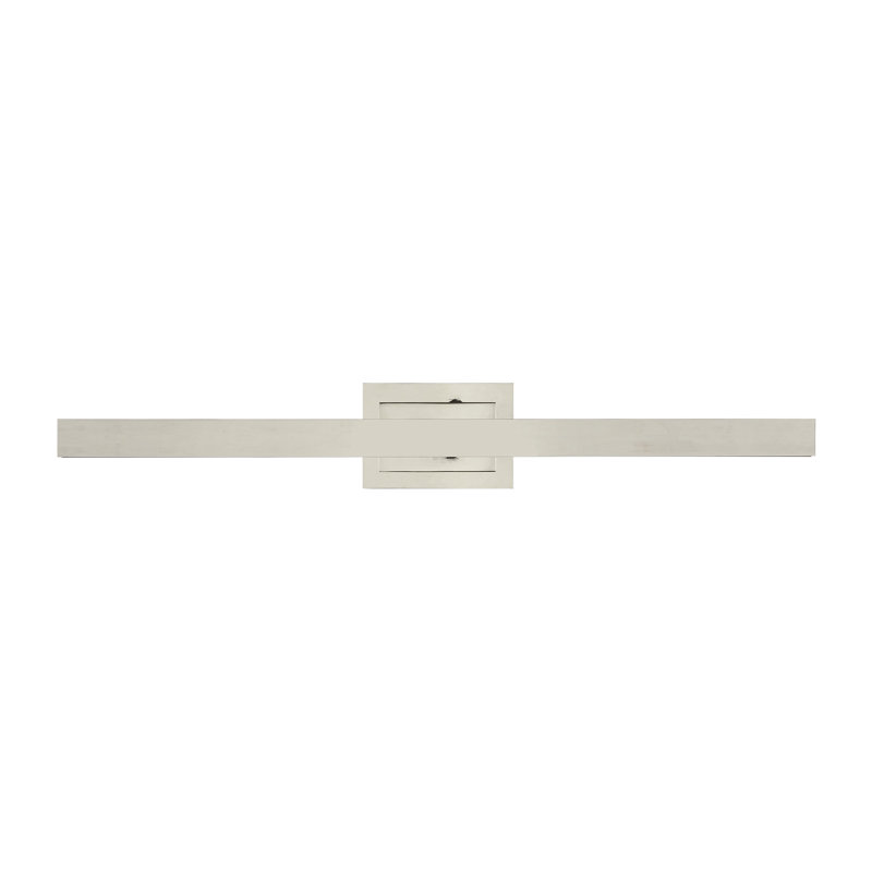 Bau Dimmable LED Wall Mounted Picture Light, 3" H x 30" W x 8" D, Polished Nickel