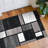 Astika Woven Geometric Gray/White/Black Area Rug – Modern Rectangles Polypropylene Carpet for Living Room, Bedroom, or Office-1611213157