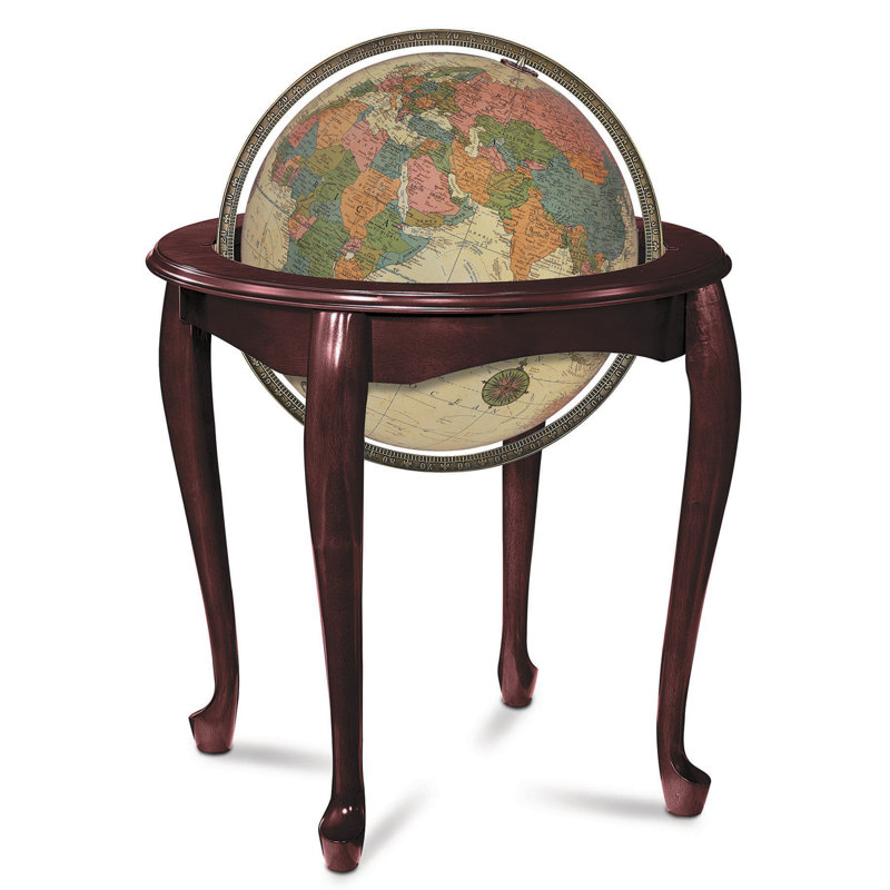 Sollid Wood Stand/Cardboard Globe Ball Floor Globe