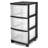 Sterilite 3 Drawer Storage Cart, Plastic Rolling Organizer with Wheels-98030212