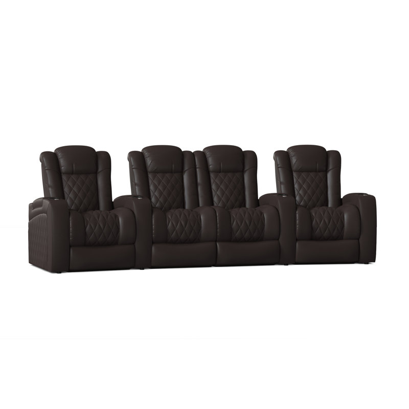 Sièges configurables home theater (rangée de 4), Espresso luxe