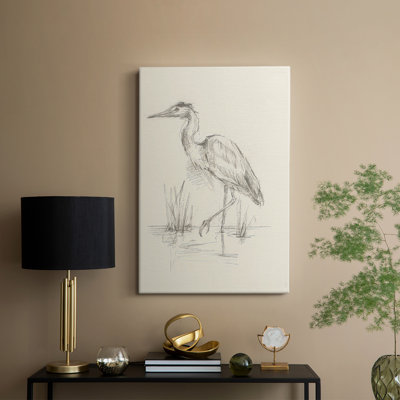 Waterbird Sketchbook Study II -Gallery Wrapped Cavas