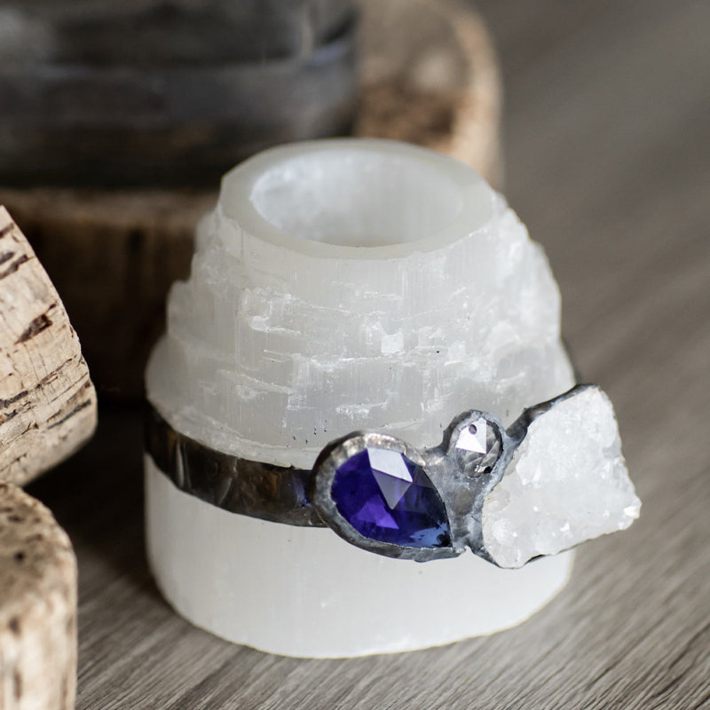 Selenite Tealight Candle Holder