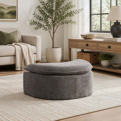 34.45"W Moon-shaped footstool for Living Room Bedroom Apartment