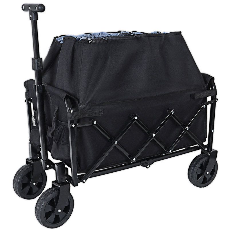 Expandable Dual-Layer Utility Wagon, Black
