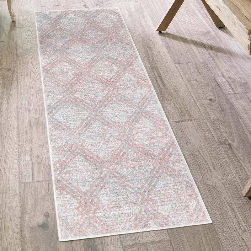 Langley Street® Modern Trellis Massie Rug, Runner 2' x 4'1", Pink