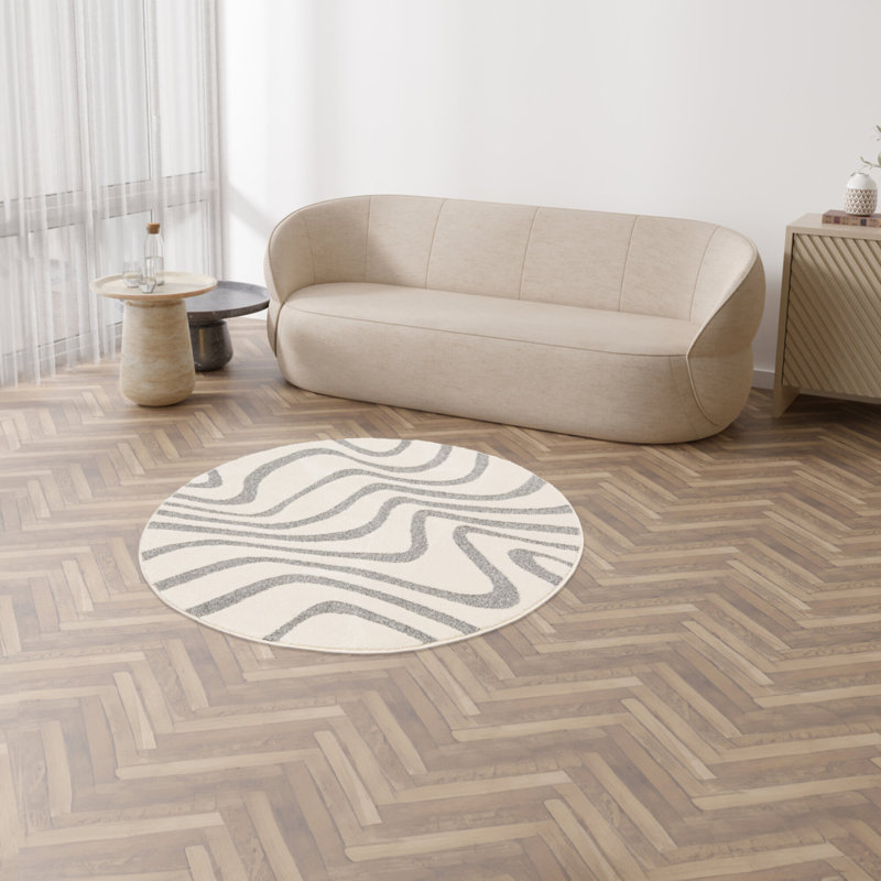 Darlynn Round 160 cm x 160 cm Geometric Shapes Area Rug