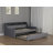 Twin Size Daybed With Trundle, Upholstery Daybed With LED Light And Charging Station, Velvet Daybed With Wood And Metal Frame