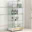 Vitrine moderne en verre avec grands tiroirs-703992009