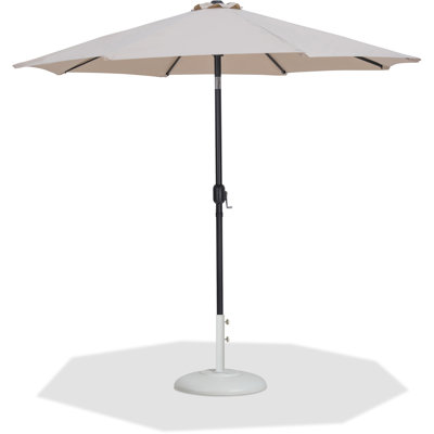 Parasol de patio en tissu / aluminium avec base Chavelle