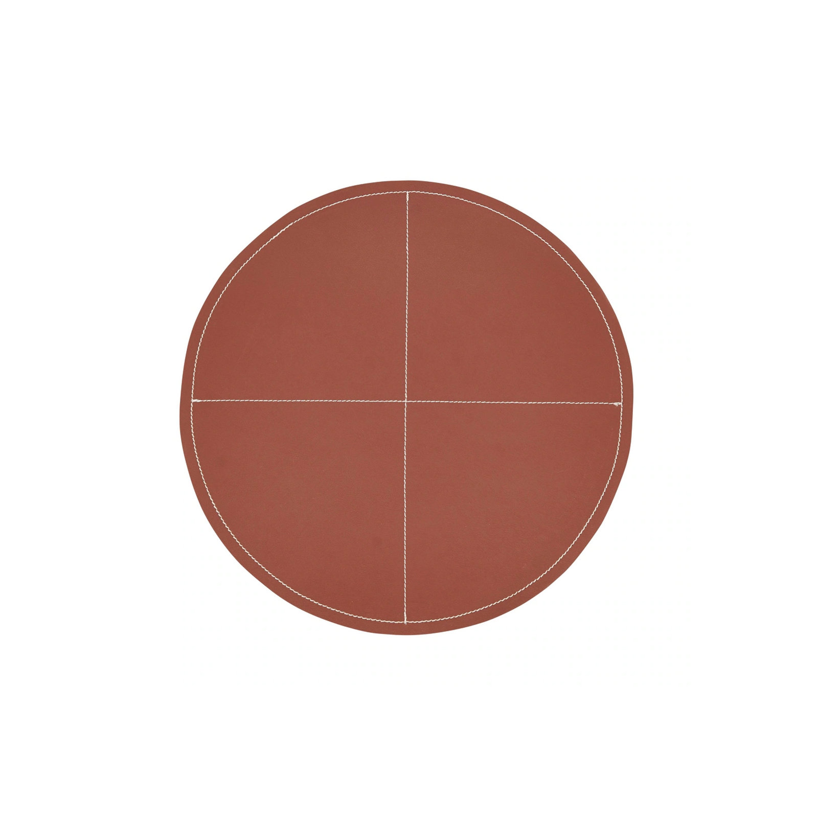 Calliope 100% Polyurethane No Pattern Round Placemat, Brown