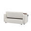 Canapé-lit en chenille avec accoudoirs avec rangement, port USB et table d'appoint